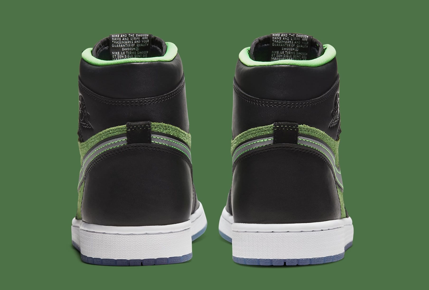 Air Jordan 1 High Zoom 'Rage Green' CK6637-002 Heel