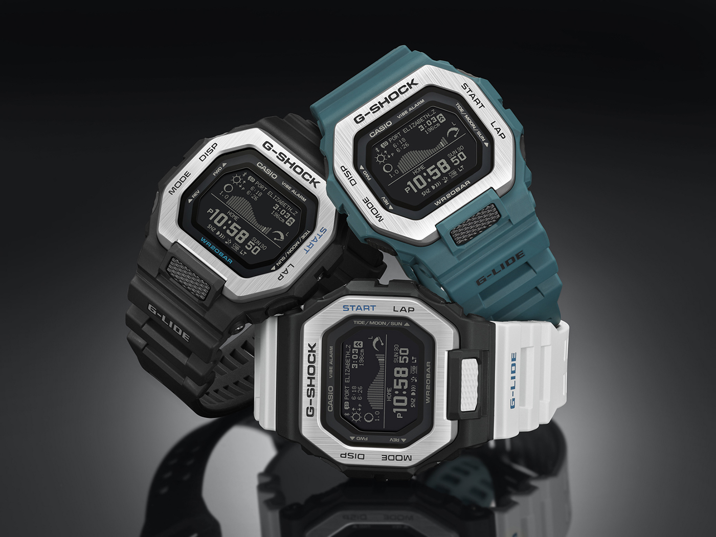 Casio Updates G-Shock G-Lide Series With Three New Models Designed For Surfers Watch Releases 