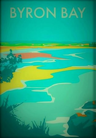 Byron Bay Poster vintage