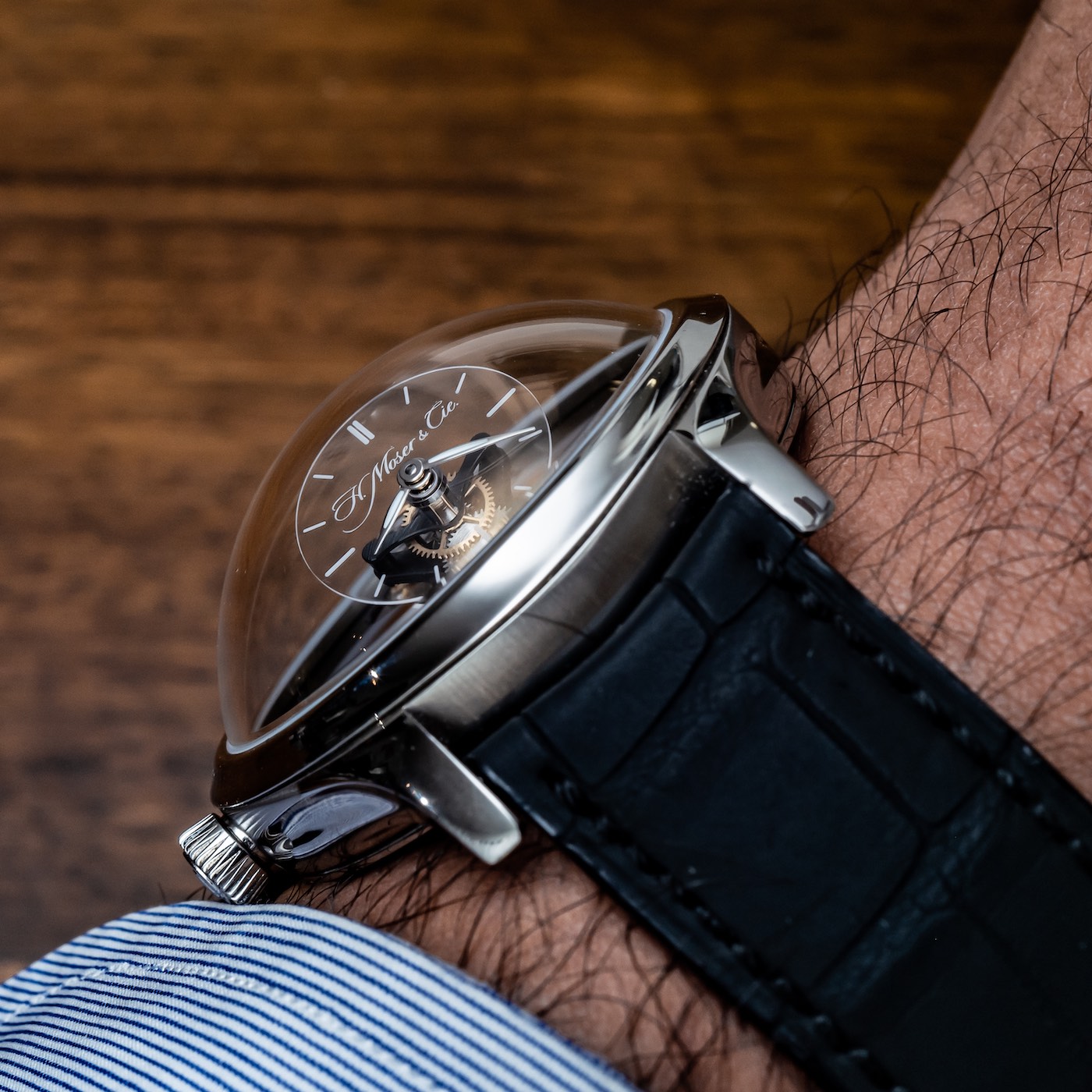 Hands-On Debut: H. Moser & Cie X MB&F Collaborate On Two Remarkable Steel Watches Hands-On 